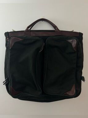 Vintage Orvis Men's Green and Brown Travel Garment